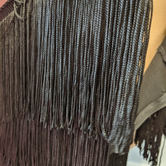 Black mini Flapper Dress Large Wiggle Fancy - Picture 12 of 12